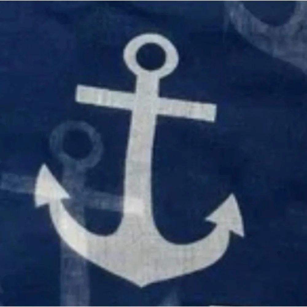 Nautical Anchor Navy White Infinity Scarf 68x30 Coastal Preppy One Size OS